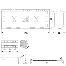 Cable Sleeve withe gel MZGEL146, 146x60x36mm, GELEBOX, IPX8, 0.6/1kV + Cable Connector 4x1.5-6mm²