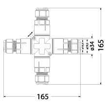 Cable Connector Quad SZPN 295X-4T, 5x1.5, 250V, 16A, IP68