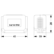 Cable Sleeve with gel - MZGEL41, 41x28x19mm, GELEBOX, IPX8, 0.6/1kV