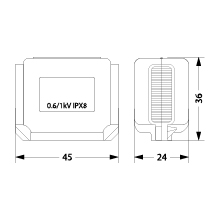 Cable Sleeve with gel - MZGEL45, 45x37x24mm, GELEBOX, IPX8, 0.6/1kV