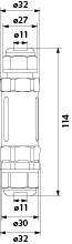 Złączka kablowa SPN 525 (5x2.5), 250V AC, 16A, IP68