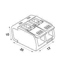 CMK-622 Connector 450V, 32A, 2x4 mm², no need to crimp