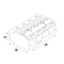CMK-624 Connector 450V, 32A, 4x4 mm², no need to crimp