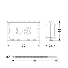 Mufa z żelem MZGEL72, 72x40x24mm, GELEBOX, IPX8, 0.6/1kV
