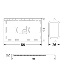 Cable Sleeve with gel MZGEL86, 86x52x28mm, GELEBOX, IPX8, 0.6/1kV