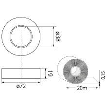 Electrical tape 19 x 20m (0,15) MIX