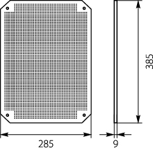 Płyta montażowa PM-UNI-1 perforowana, do obudowy UNI-1