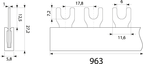 Current terminal strip 1F  S-54 1F-10