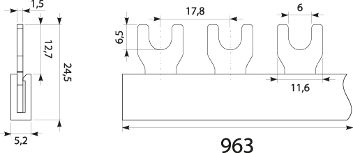 Current terminal strip 1F  S-541F-12