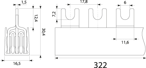 Current terminal strip 3F  S-183F-16