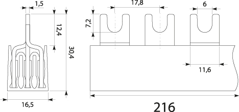Current terminal strip 3F  S-123F-16