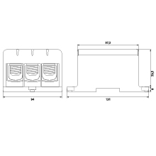 Złączka przelotowa WLZ35/3x240/n, kolor: niebieski