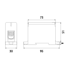 Connector WLZ35P/150/z, to TH35, color: yellow-green, Cu320A Al290A