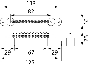 N and PE Terminal strip LZPB-12P