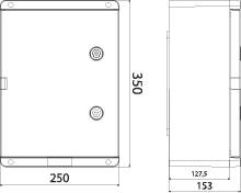 Enclosure UNI PRO 2 IP67 250×350×150 grey