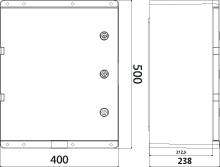 Enclosure UNI PRO 4D IP67 400×500×240 grey