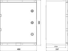 Enclosure UNI PRO 4D/T IP67 400×500×240 transparent