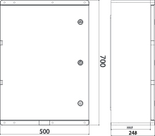Enclosure UNI PRO 6 IP67 500×700×250 grey