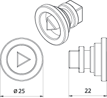 Triangle lock — metal ZTM UNIPRO
