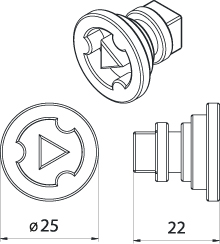 Triangle lock — plastic ZTP UNIPRO
