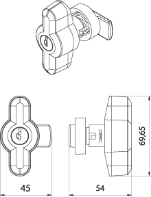 Key lock — plastic ZP UNIPRO