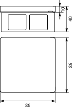 Installation Box VP-02 With terminals, Lid click-clack, IP55