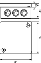 Installation Box VP-23 Without terminals, 2-screw Lid, IP55