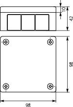 Installation Box VP-41 Without terminals, 4-screw Lid, IP55