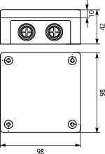 Installation Box VP-42 With terminals, 4-screw Lid, IP55