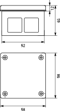 Installation Box VP-43 With terminals, 4-screw Lid, IP55