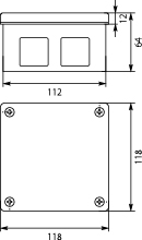 Installation Box VP-53 Without terminals, 4-screw Lid, IP55