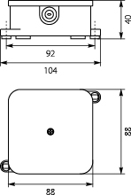 Installation Box VP-61 Without terminals, 1-screw Lid, IP44