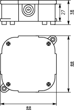 Installation Box VP-74 With terminals, 4-screw Lid, IP44