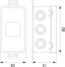 Installation Box V8, surface, white, without terminals, lid click-clack, 8 rubber glands, IP54