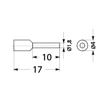 Insulated cable end terminal HI 1,0/10-ni, blue, Al/Cu