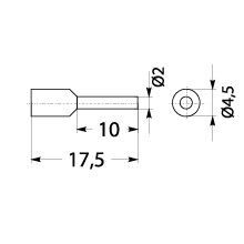 Insulated cable end terminal HI 1,5/10-ni, blue, Al/Cu