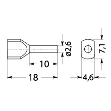 Insulated cable end terminal HI 2x1,5/10-ni, blue, Al/Cu
