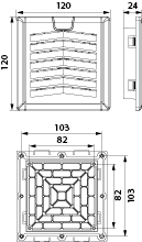 Fan filter WEF4, 120x120mm, IP54/I