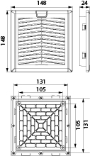 Fan filter WEF7, 148x148, IP54, 230V AC, 19W