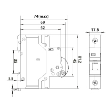 Isolating Switch DL 1P 63A FR/63A/1P