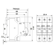 Isolating Switch DL 3P 63A FR/63A/3P