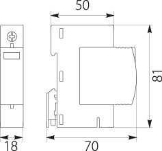 Surge protection device BY7-40 / 1-275 B + C 1P (T1 + T2 AC)
