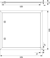 Drzwi z ramą aluminiowe lakierowane DR72 do Rozdzielnicy Podtynkowej DARP-72, kolor: biały