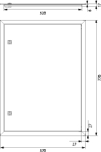 Drzwi z ramą aluminiowe lakierowane DR120 do Rozdzielnicy Podtynkowej DARP-120, kolor: biały
