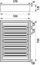 Rozdzielnica Podtynkowa DARP-120 QUITELINE (5x24), drzwi aluminiowe lakierowane, etykiety opisowe, aluminiowa szyna TH (euroszyna), IP54