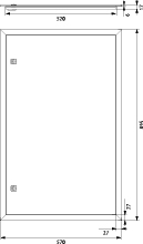 Drzwi z ramą aluminiowe lakierowane DR144 do Rozdzielnicy Podtynkowej DARP-144, kolor: biały