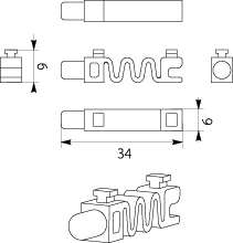 Zawias do drzwi DARP, kolor: biały