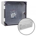 Obudowa z tworzywa UNIbox Uni-0/TPM, panel membranowy P-MB-35, płyta montażowa,  uchwyty do montażu naściennego, IP65, IK07