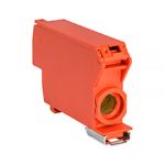 Distribution block SDB-70/CZE, 192A, 240/415V, 6kV, TH35, 5(4+1), color: red