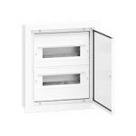 Flush Distribution Board DARP-24S (2x12), lacquered aluminium door, descriptive labels, aluminum TH rail (eurobus), IP54